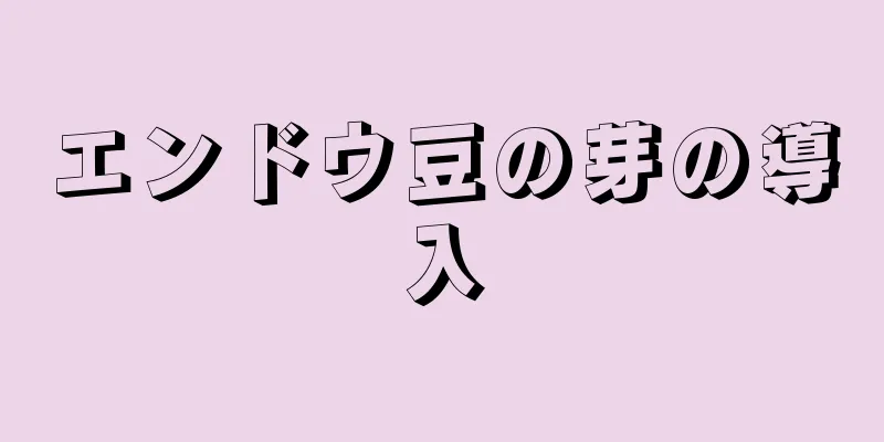 エンドウ豆の芽の導入