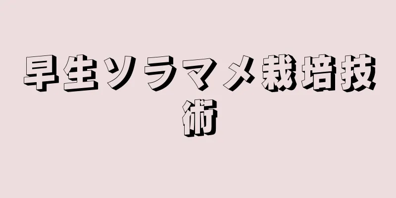 早生ソラマメ栽培技術