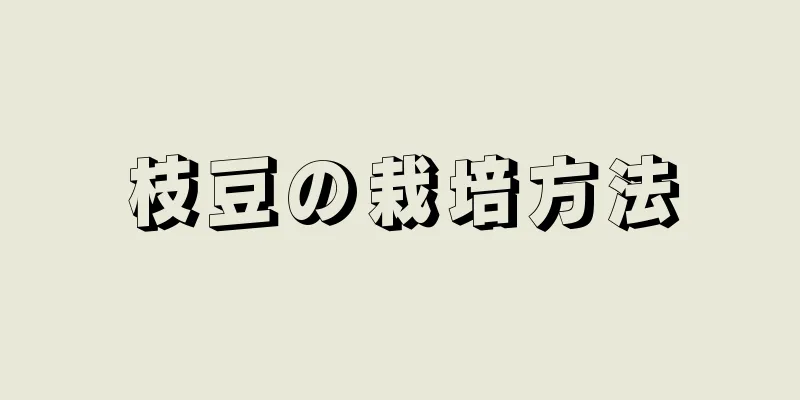 枝豆の栽培方法