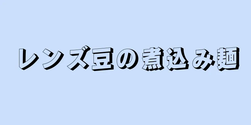 レンズ豆の煮込み麺