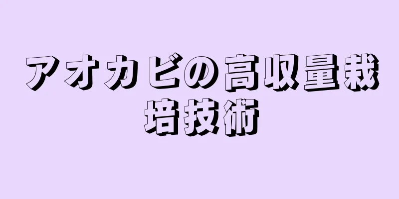 アオカビの高収量栽培技術