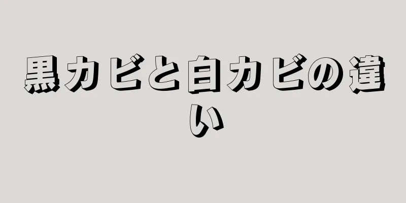黒カビと白カビの違い