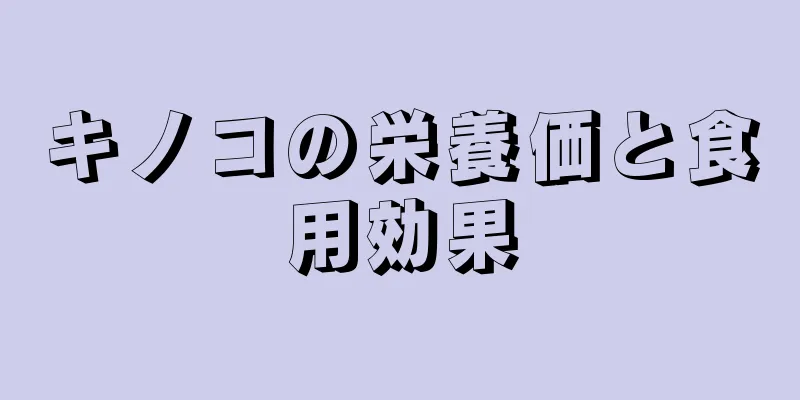 キノコの栄養価と食用効果