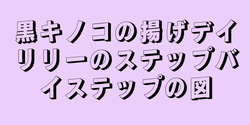 黒キノコの揚げデイリリーのステップバイステップの図
