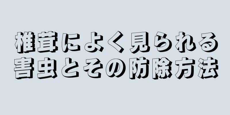 椎茸によく見られる害虫とその防除方法