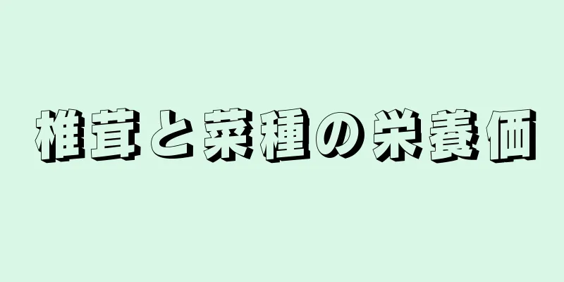 椎茸と菜種の栄養価