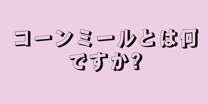 コーンミールとは何ですか?