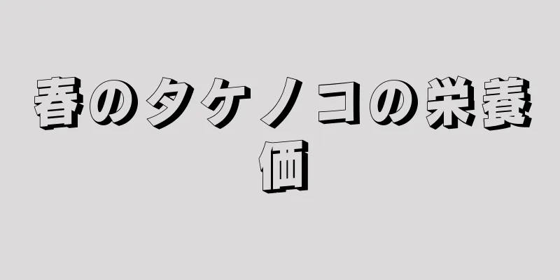 春のタケノコの栄養価