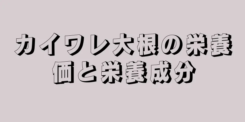 カイワレ大根の栄養価と栄養成分