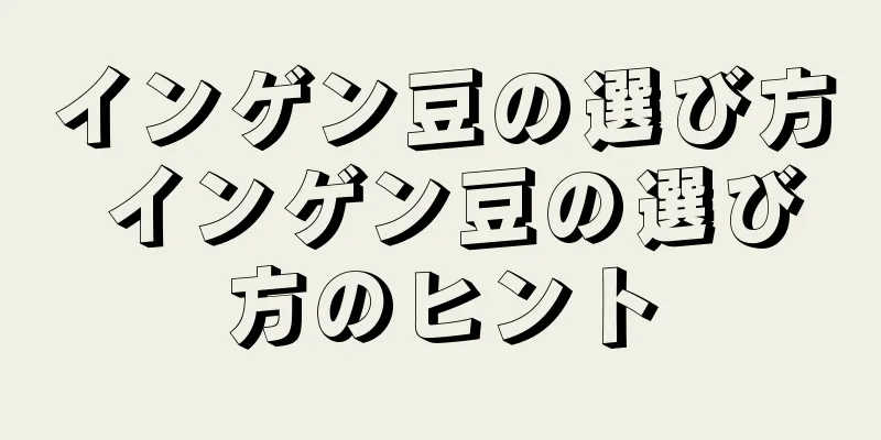 インゲン豆の選び方 インゲン豆の選び方のヒント