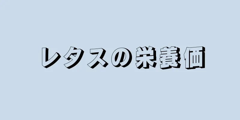 レタスの栄養価