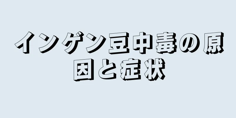 インゲン豆中毒の原因と症状