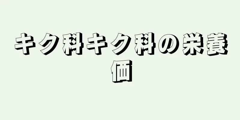 キク科キク科の栄養価