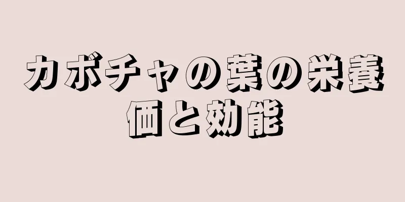 カボチャの葉の栄養価と効能