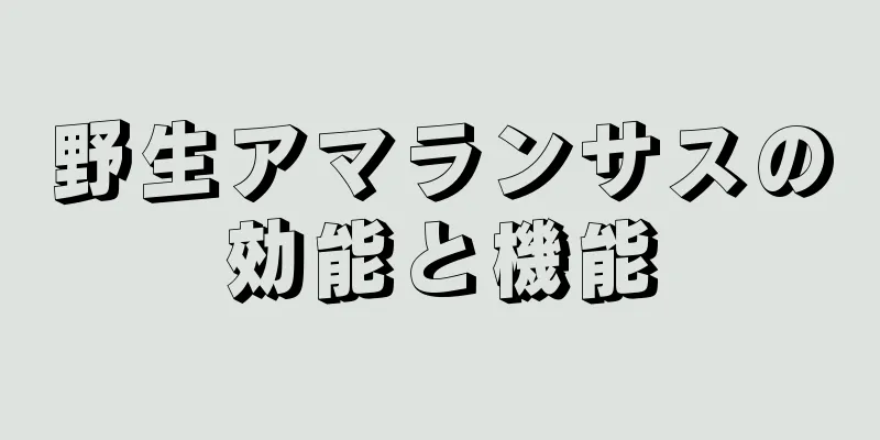 野生アマランサスの効能と機能