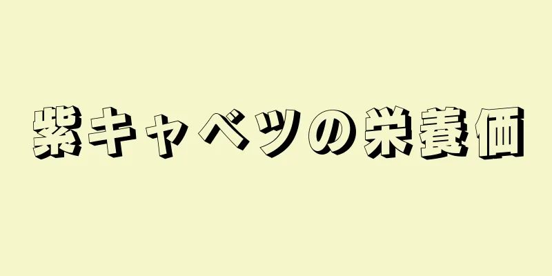 紫キャベツの栄養価