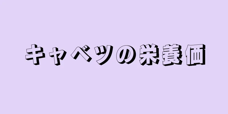 キャベツの栄養価