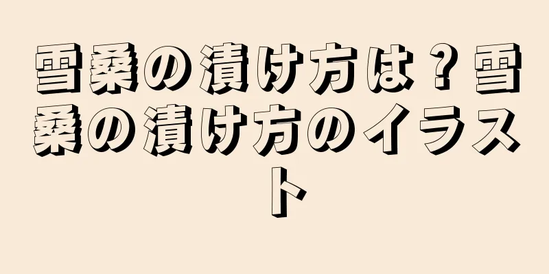 雪桑の漬け方は？雪桑の漬け方のイラスト