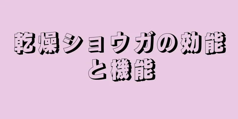 乾燥ショウガの効能と機能