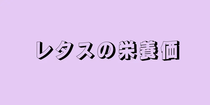 レタスの栄養価