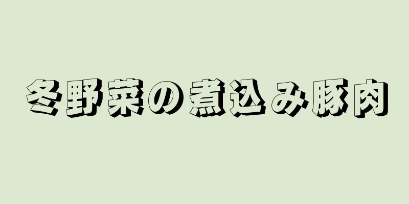 冬野菜の煮込み豚肉