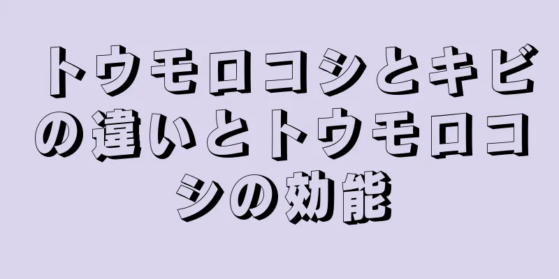 トウモロコシとキビの違いとトウモロコシの効能