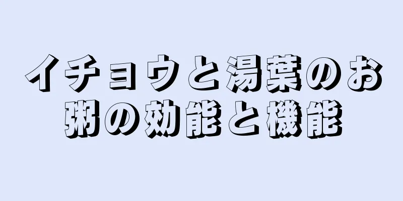 イチョウと湯葉のお粥の効能と機能