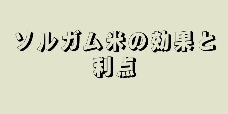 ソルガム米の効果と利点