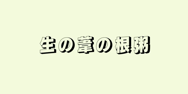 生の葦の根粥