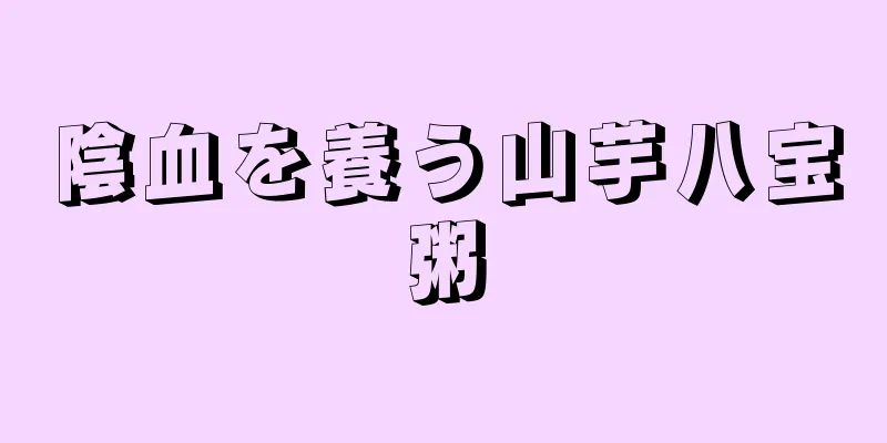 陰血を養う山芋八宝粥
