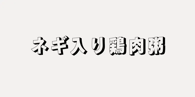 ネギ入り鶏肉粥
