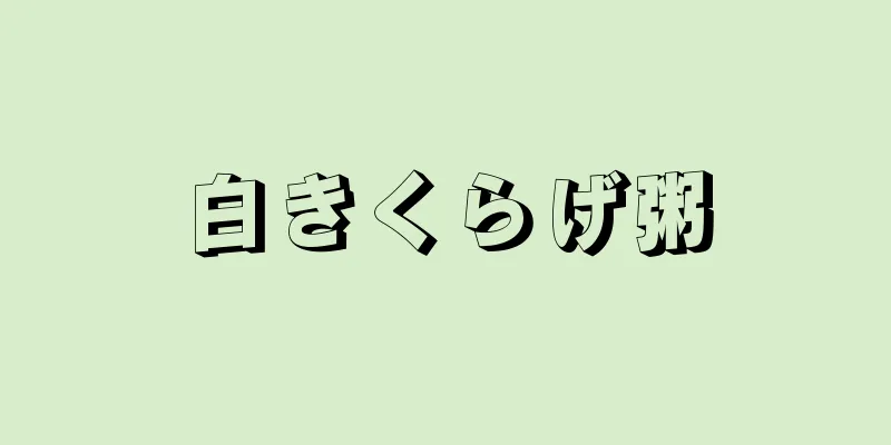 白きくらげ粥