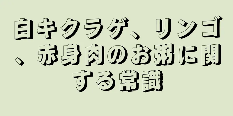 白キクラゲ、リンゴ、赤身肉のお粥に関する常識