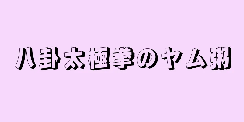 八卦太極拳のヤム粥