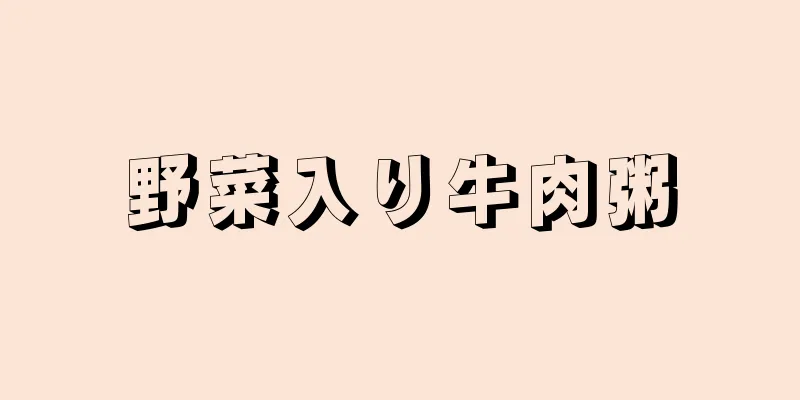 野菜入り牛肉粥