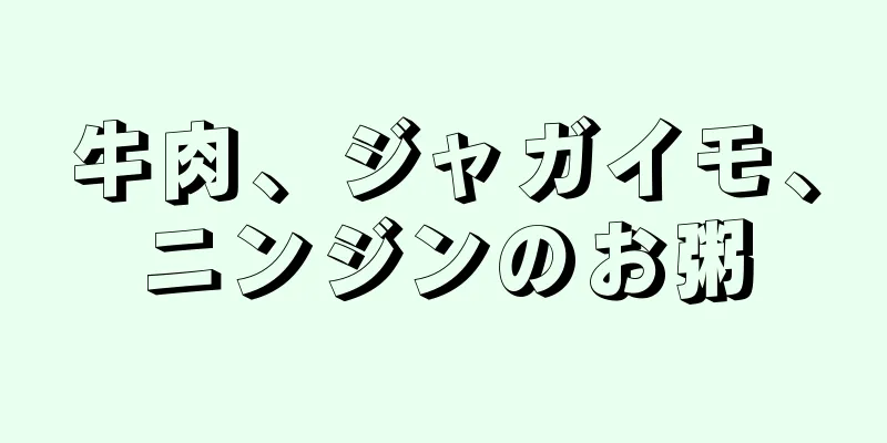 牛肉、ジャガイモ、ニンジンのお粥
