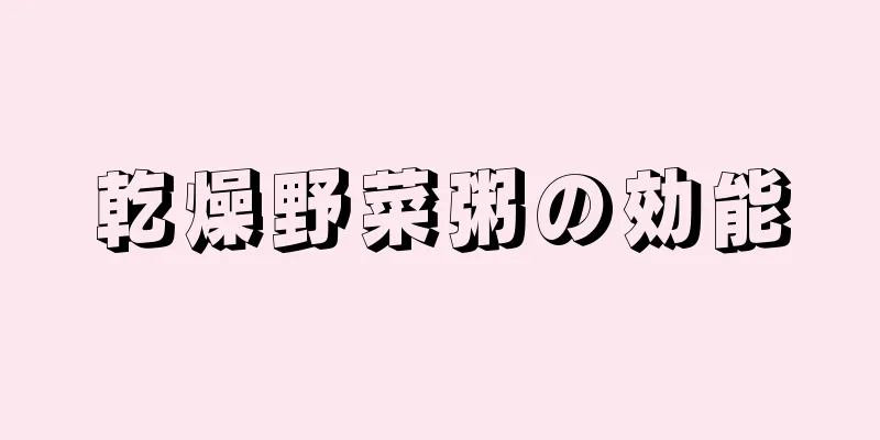 乾燥野菜粥の効能