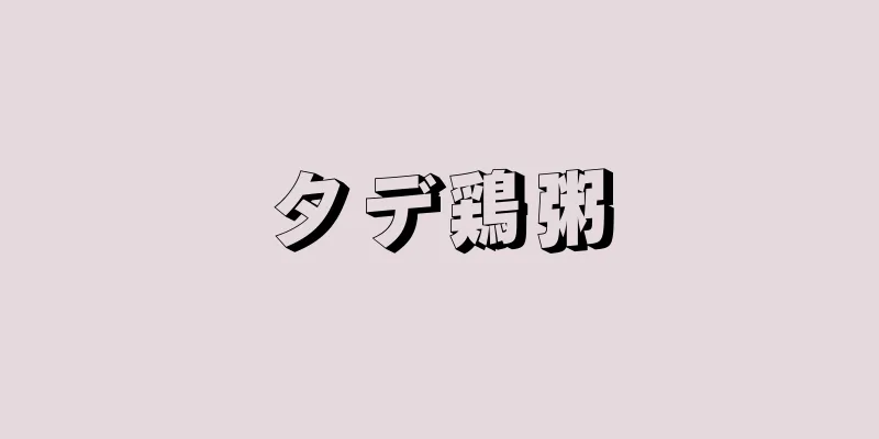 タデ鶏粥