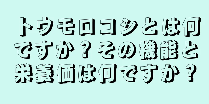 トウモロコシとは何ですか？その機能と栄養価は何ですか？