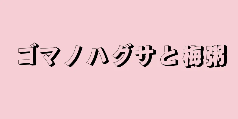 ゴマノハグサと梅粥