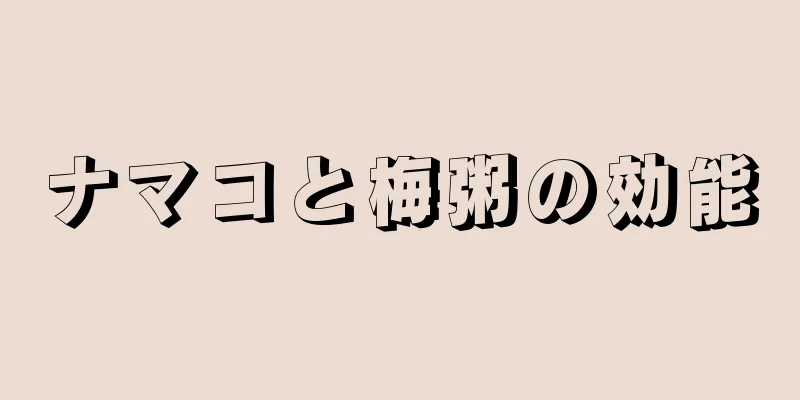 ナマコと梅粥の効能