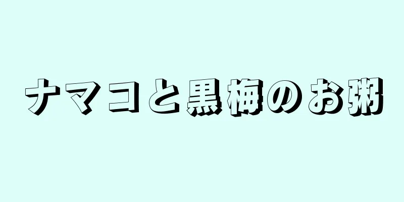 ナマコと黒梅のお粥