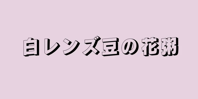 白レンズ豆の花粥