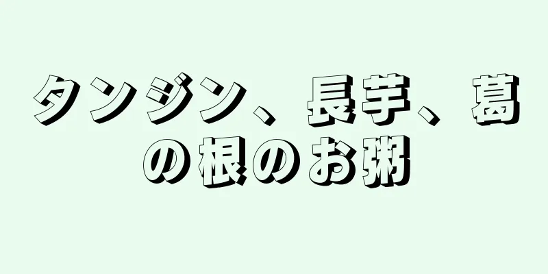 タンジン、長芋、葛の根のお粥