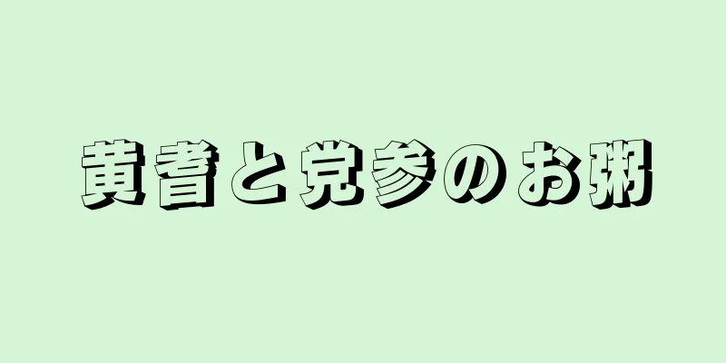 黄耆と党参のお粥