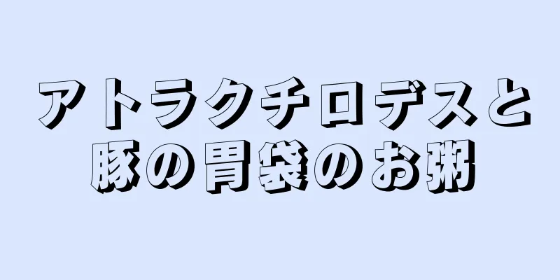 アトラクチロデスと豚の胃袋のお粥