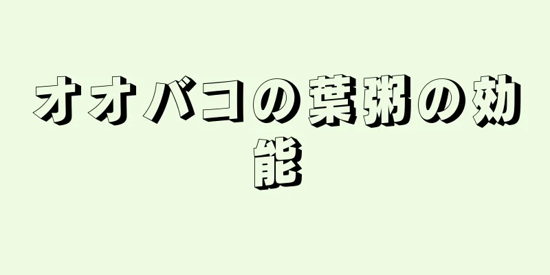 オオバコの葉粥の効能