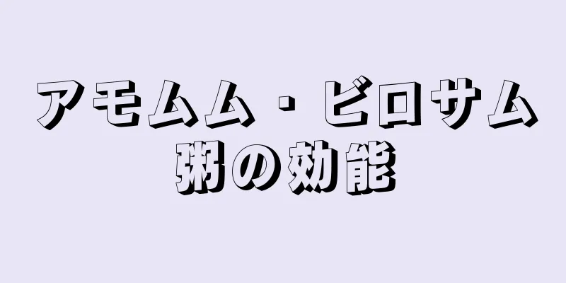 アモムム・ビロサム粥の効能