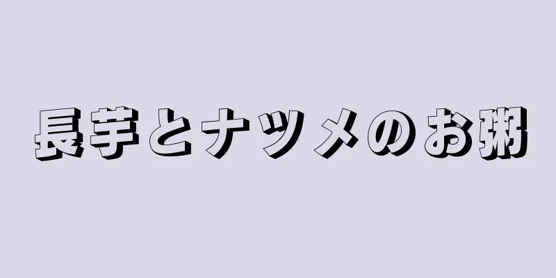 長芋とナツメのお粥