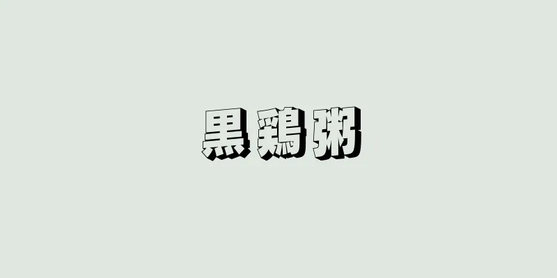 黒鶏粥